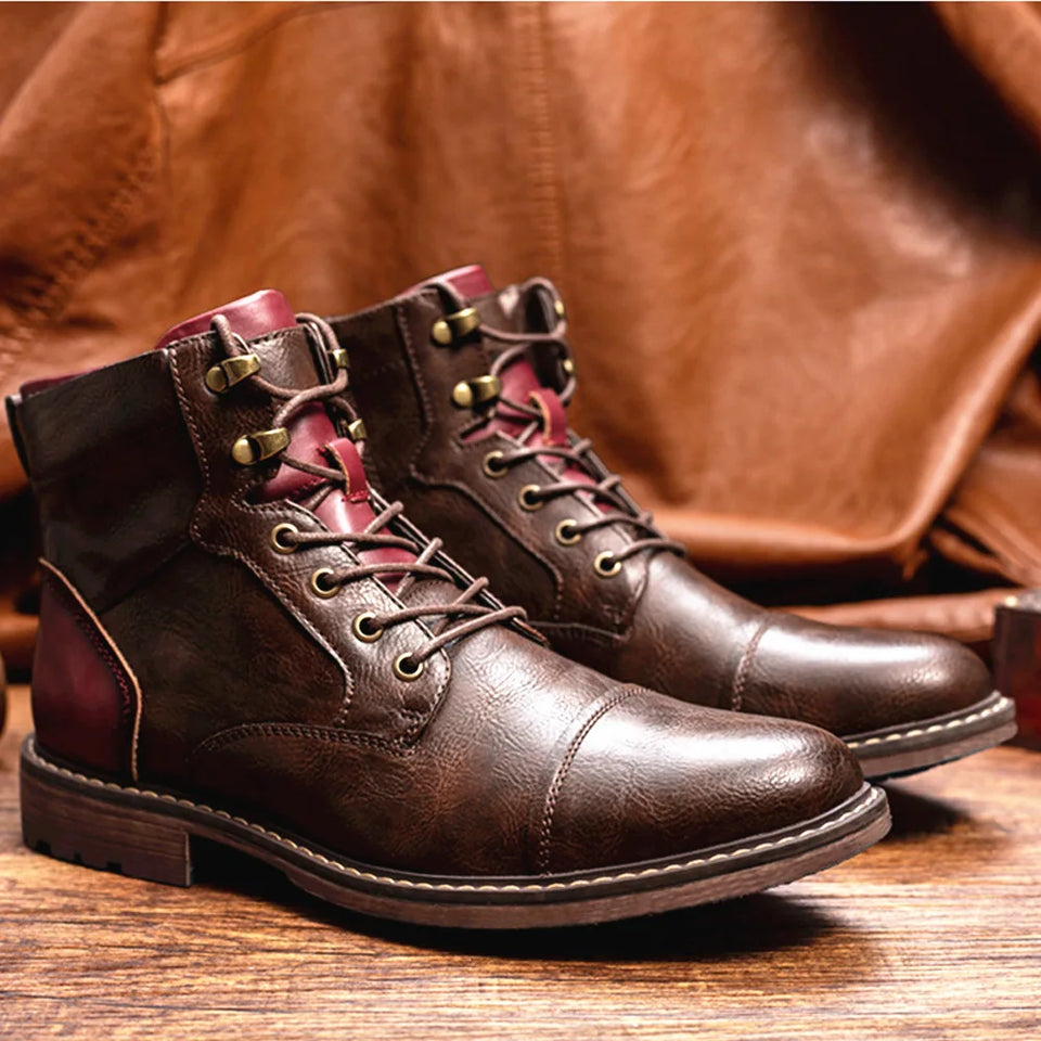 Sven™ - Handgjorda Premium Läder Oxfordkängor För Män